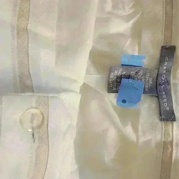 Carroll Reed Womems Linen Pants Size 10 Lined Embroidered Beach - Picture 8 of 13